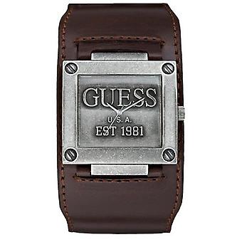 Watch guess cab.brown watch watch for Men Analog Quartz with cowhide bracelet W90025G1