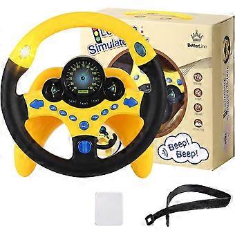 Simulatore di guida per bambini BETTERLINE con ruote, luci, effetti sonori e possibilità di gioco di ruolo.