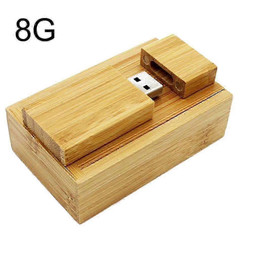 Fiauli 4-32GB Trä Craved Mini U Disk USB Flash Drive Memory Stick Pendrive Presentförpackning