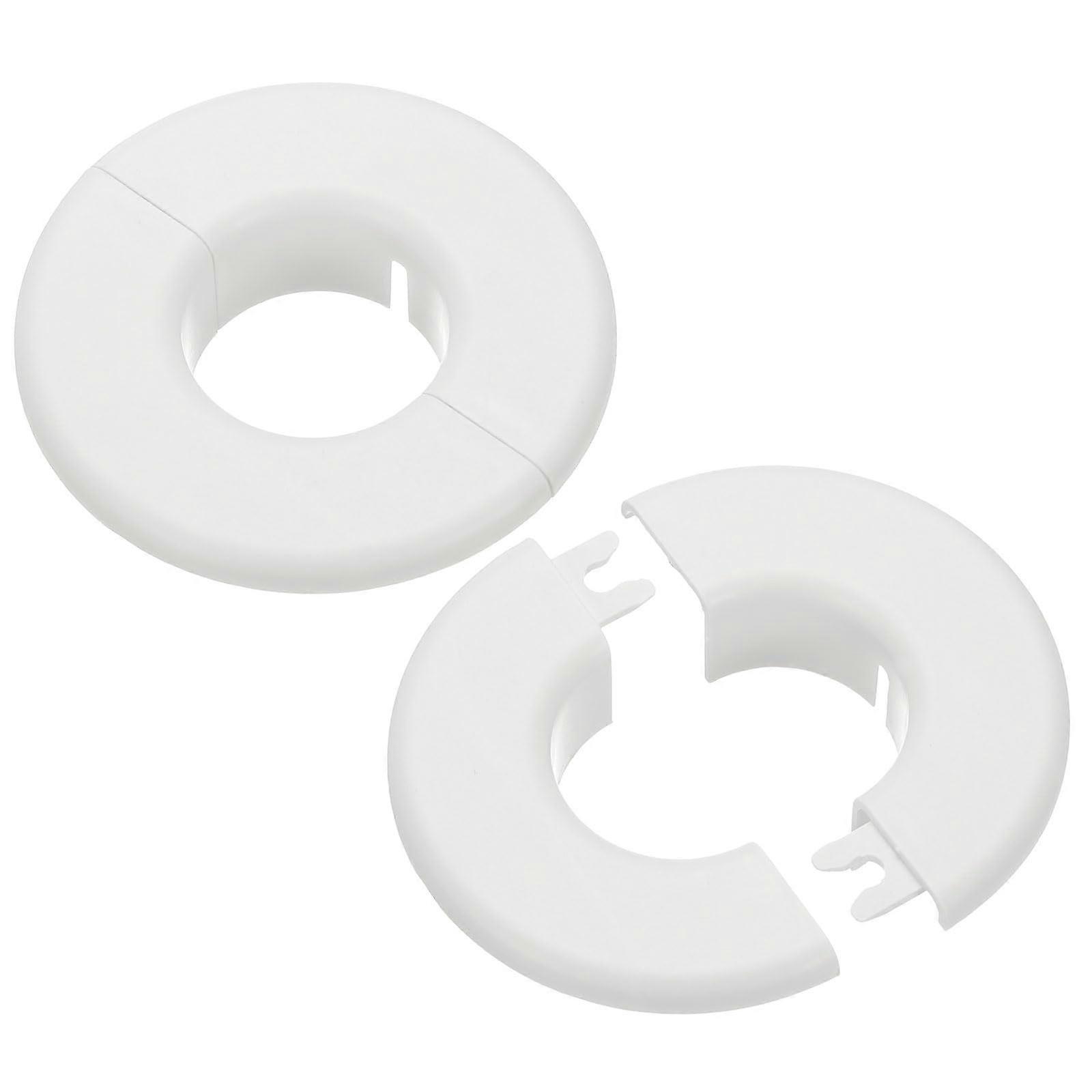 White Split Flange Pipe Escutcheon 1.5 Inch