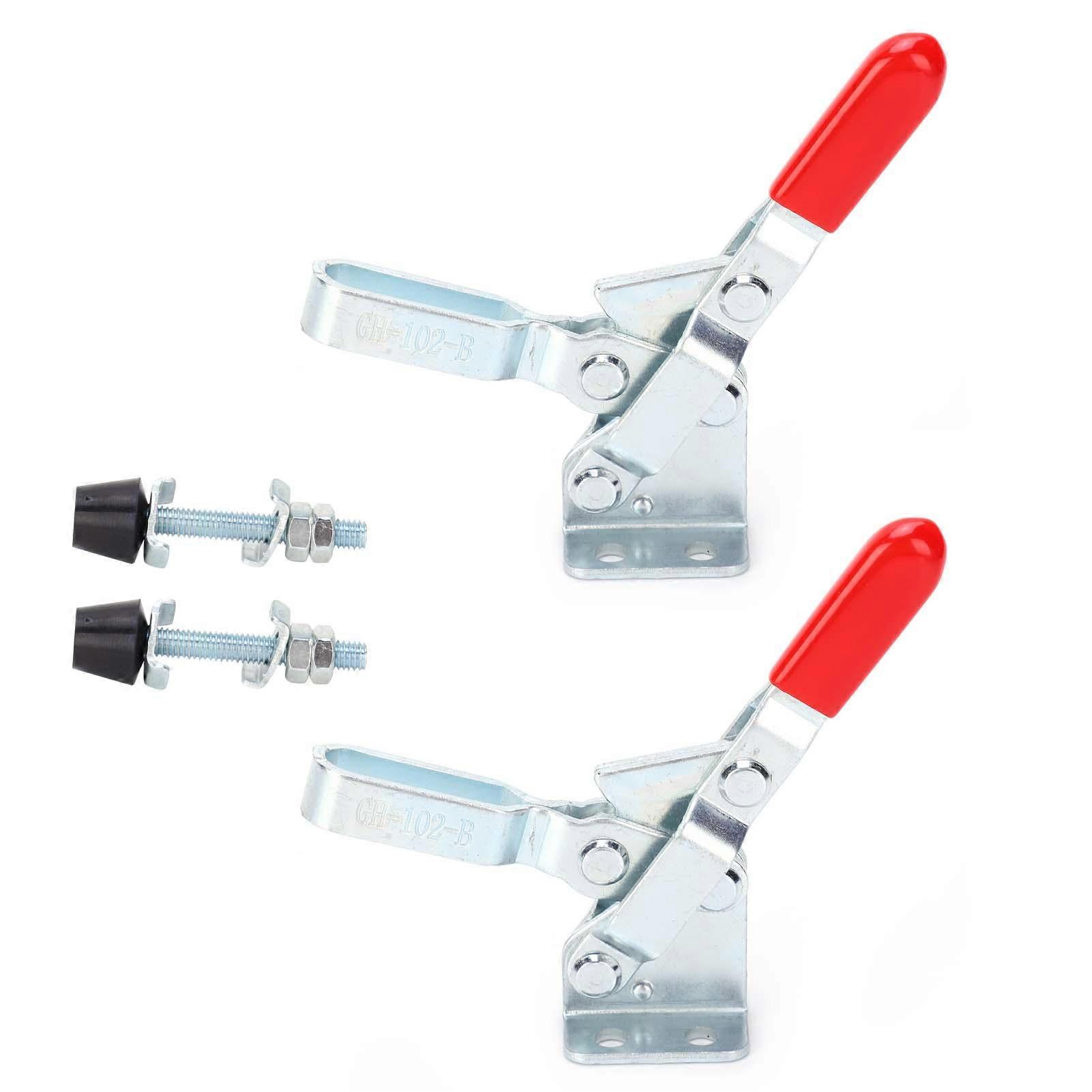 2Pcs Welding Toggle Clamp Horizontal Fixture Elbow Compressor Quick Release Hand Tool GH 102 B
