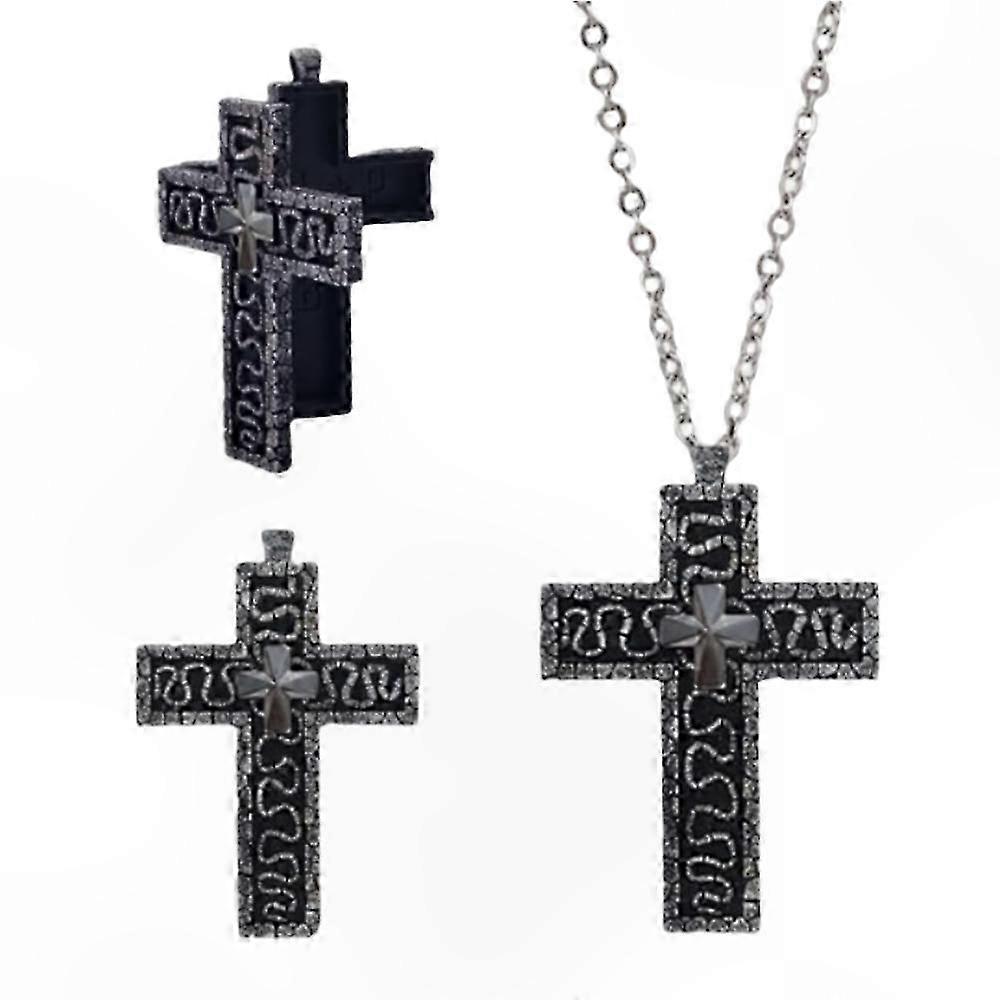 Hidden Compartment Cross Necklace for Enthusiasts