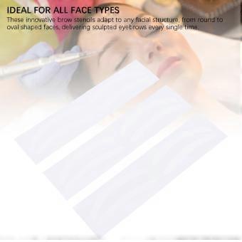 100 Pcs Eyebrow Stencil Stickers Adhesive Disposable Brow Shaping Mapping Guide Tape for Tinting Makeup C Type