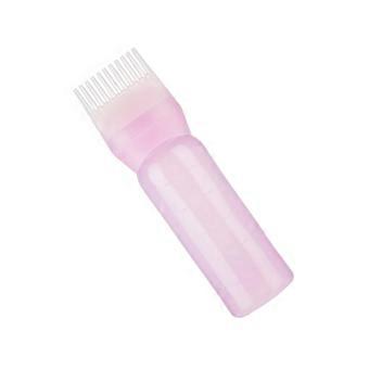 Hair Dye Applicator Bottle with Comb Tip for Even Color Distribution, Salon and Home Use Pink