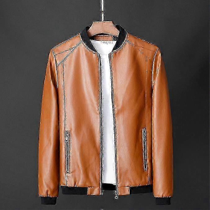 Men's Motorcycle PU Leather Jacket, Large Size