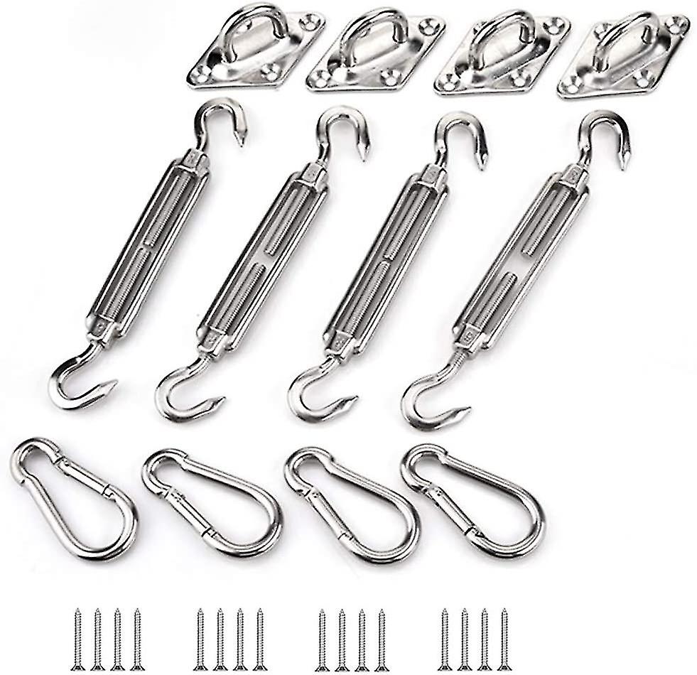 M6 Shade Sail Fixing Kit, Stainless Steel Sun Shade Sail Fixing Kit For Triangle And Square, Rectangle, Sun Shade Sail Fixing Accessories