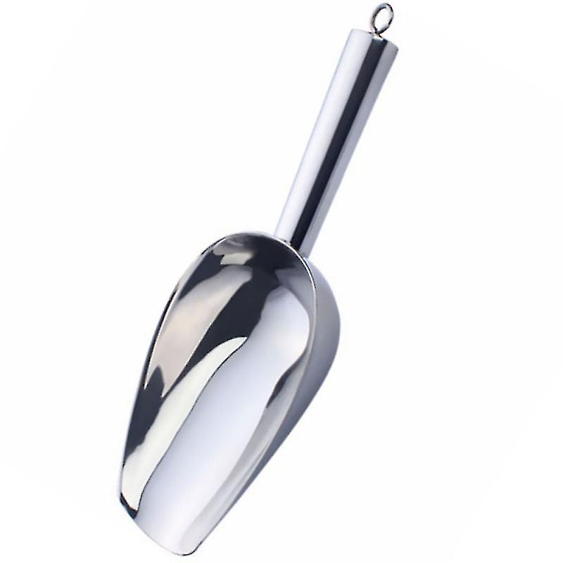 25X8.5cm Silver Snow Shovels 1pc Kitchen Scoop Stainless Steel Ice Shovel French Fries Shovel Kitche