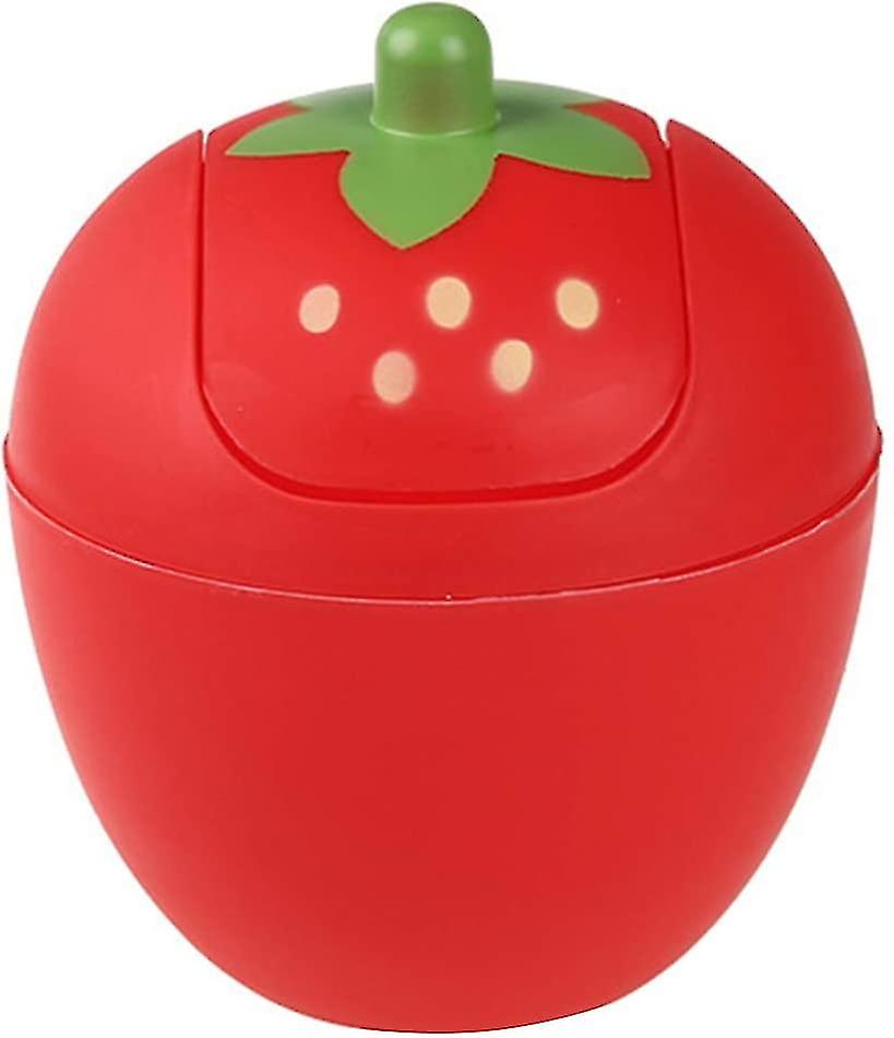 1 Pcs Cute Strawberry Desk Trash Can
