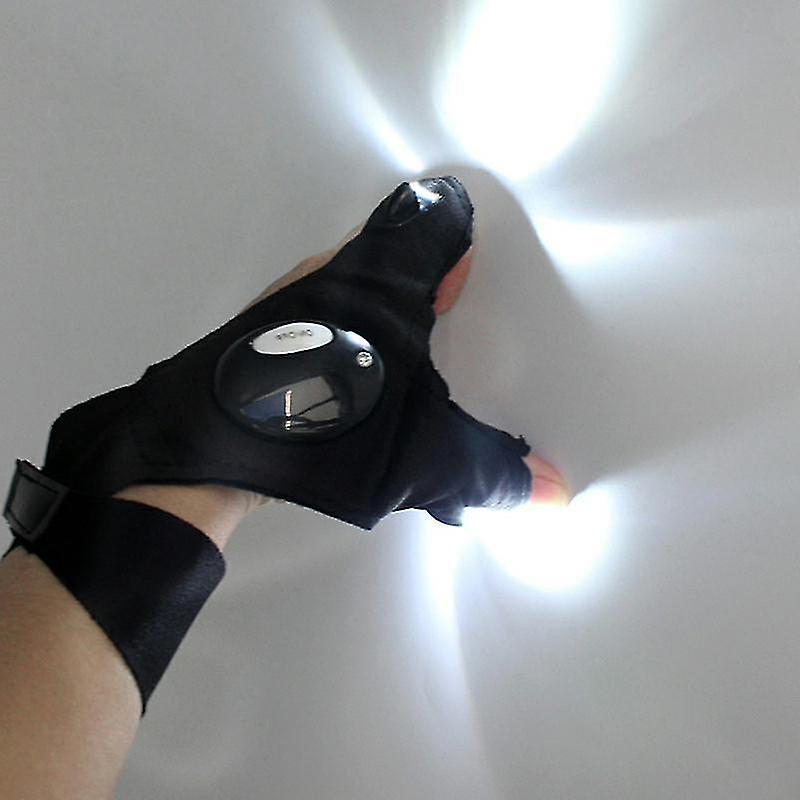 Finger Gloves With Led Light Flashlight Tools Outdoor Gear Rescue Torch