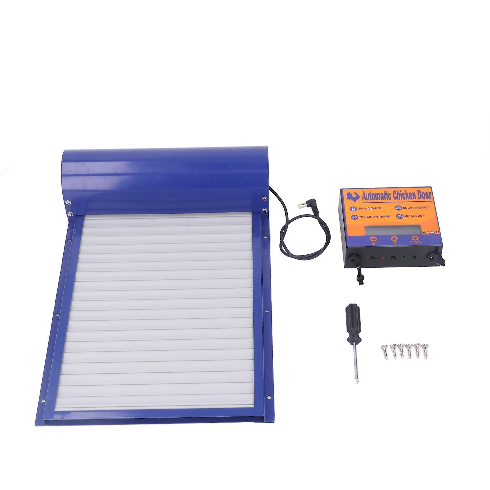 Automatic Chicken Coop Door with Time Setting Rolling Curtain Chicken Door Opener for Duck Goose no battery