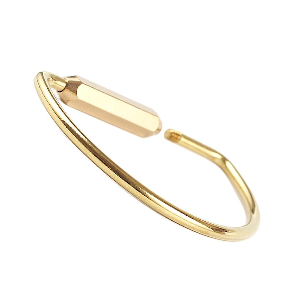 Brass D shape Key Ring Split Chain Rings Key Holder Loop Craft, 65 x 45mm