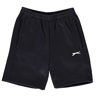 Slazenger Kids Boys Fleece Şort Junior Pantolon Pantolon Altları Zip Drawstring