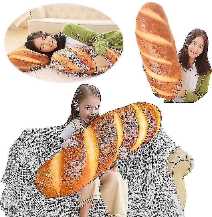 3d Simulation Bread Pillow Soft Lumbar Baguette Back Cushion Food Plush Stuffed Toy