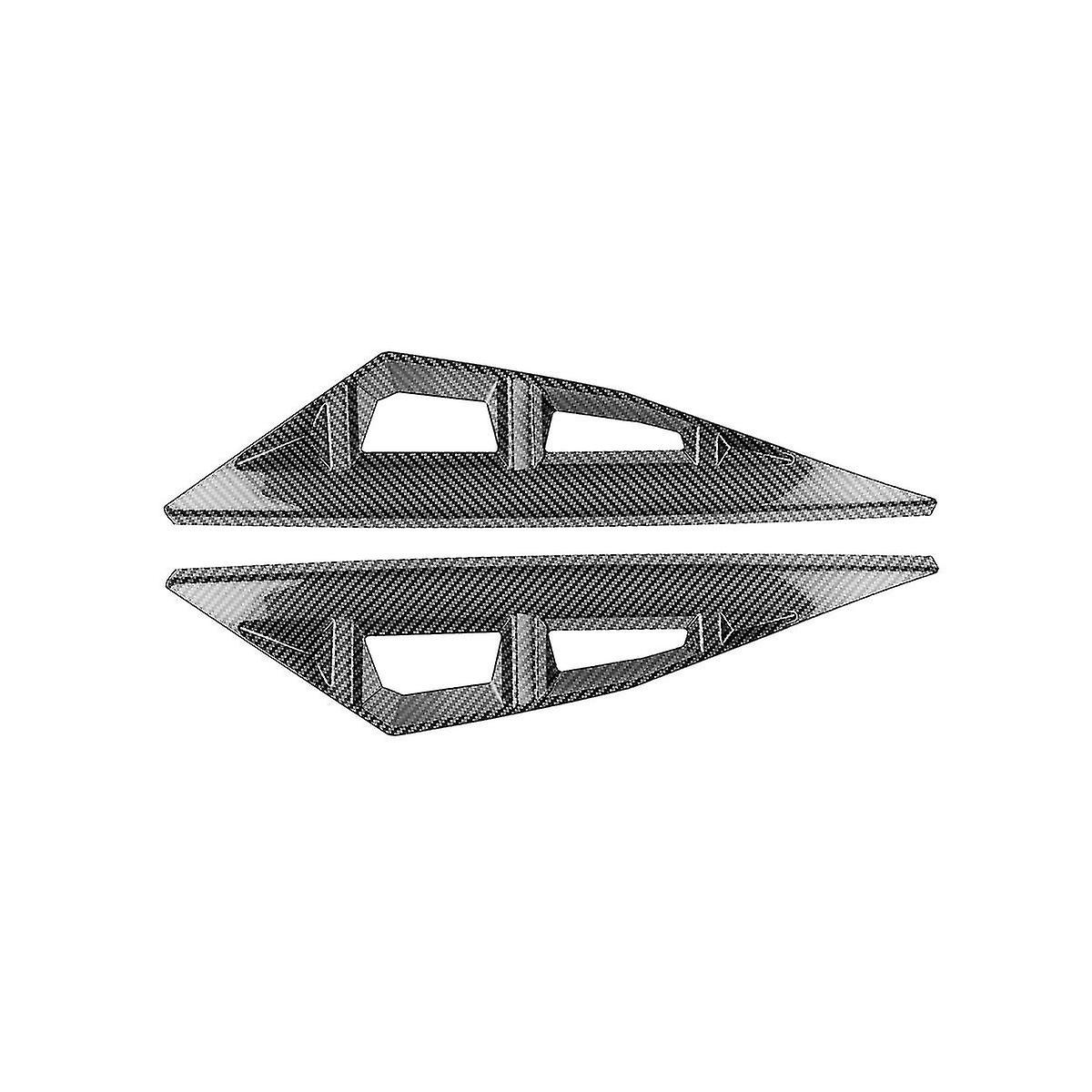 Carbon Fiber Style Front Fog Light Eyebrow Strip Cover Foglight Lamp Trim For Ioniq 6 2022 2023+