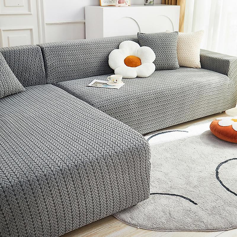 Four-season Universal Fashion Solid Colour Simple Modern Sofa Cushion Soft Comfortable Rocking Velvet Wheat Spike Sofa Cover
