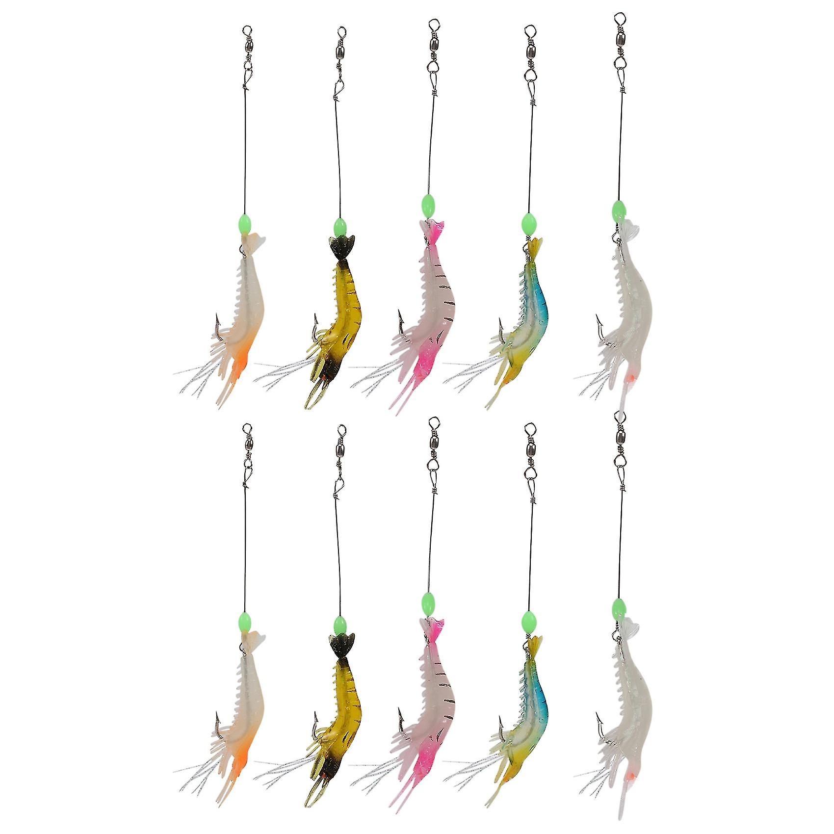 10pcs Soft Pvc , Ing Tackles, Soft -like Luminous Ing Baits Set For Trout