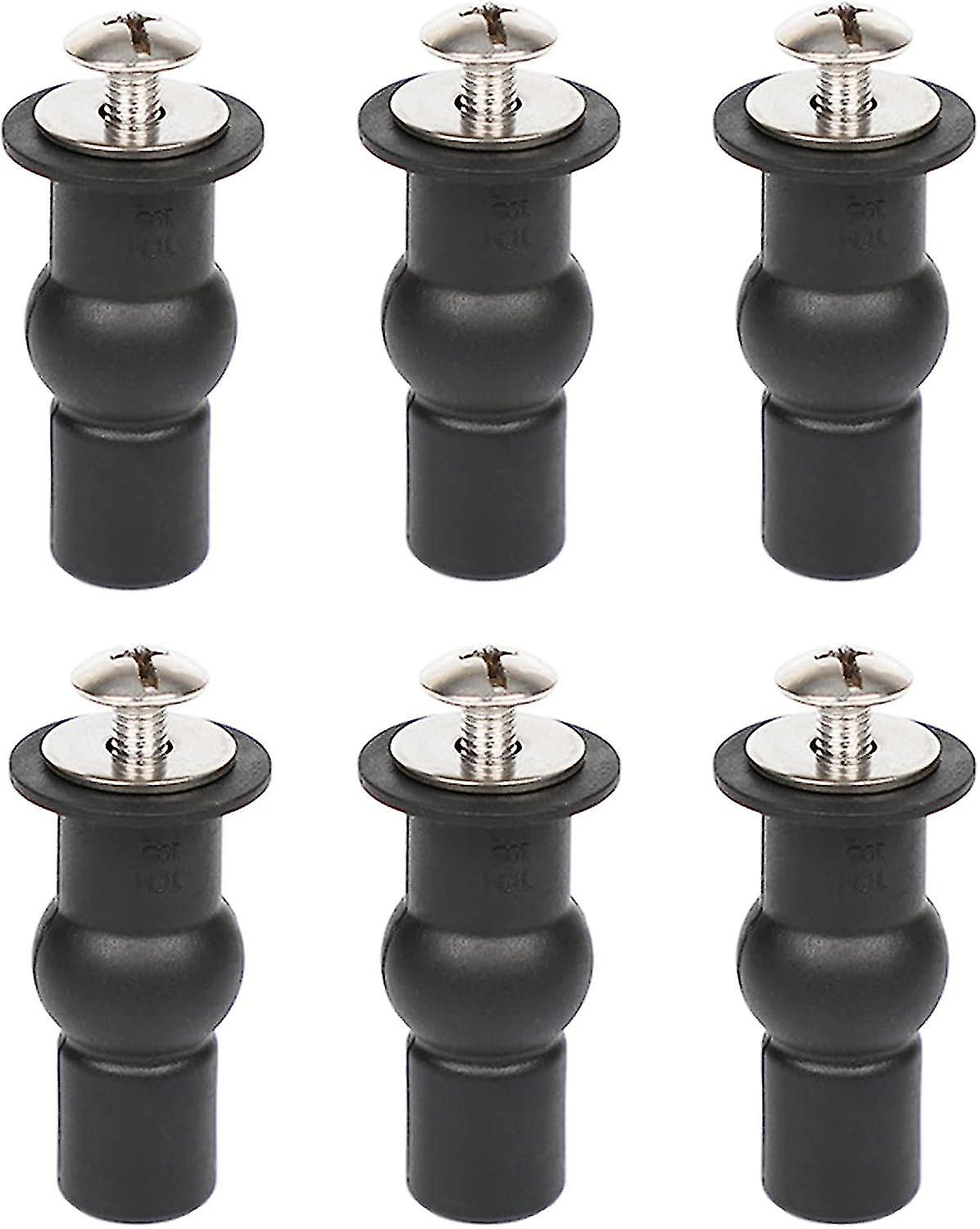 6st Toalettsits gångjärn Fästen Toalettsitsfixering Universal toalett Reservdelar, Toalettsitsens fästen Wc Säte Gummiexpansionsbultar, passar de flesta