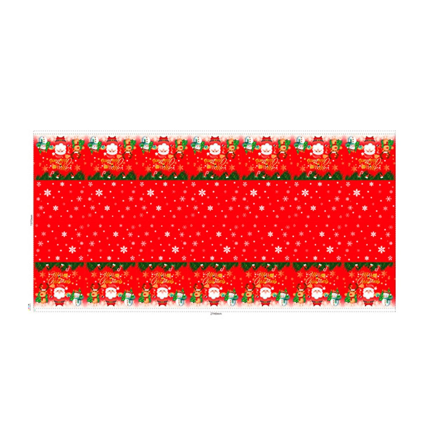 Santa Claus Tablecloth No Cleaning Adding Festive Atmosphere Decorative Clearly Patterned Christmas 