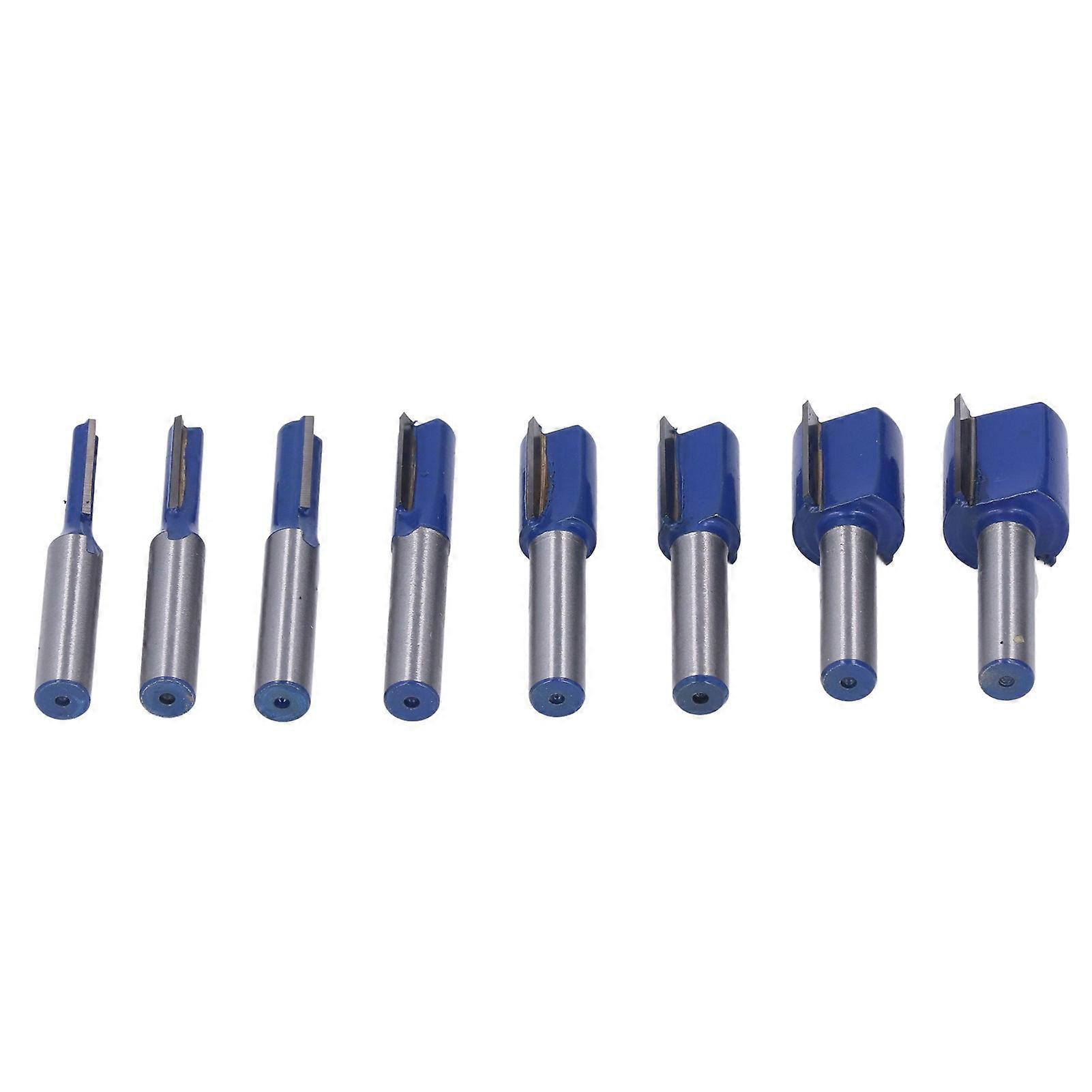8 Pcs Woodworking Slotting Milling Cutter Extended Straight Knife Double Edged Straight Knife Slotting Milling Cutter