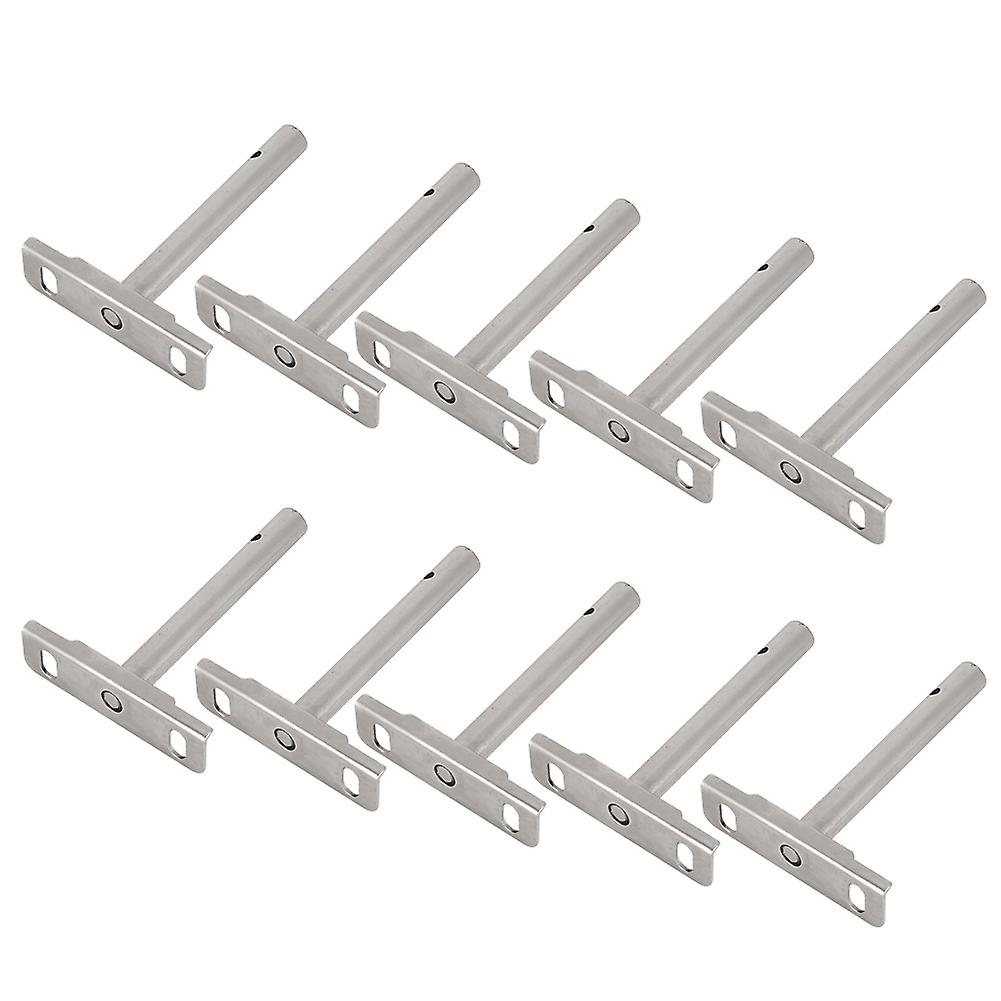 10Pcs Concealed Shelf Supports: Invisible Bracket Wall Bookshelf Connectors for Wood Furniture