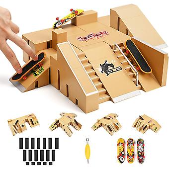 Fingerboard Skatepark Finger Skatepark Kit für Kinder Mini Skateboards Kinder Spielzeug Geschenk