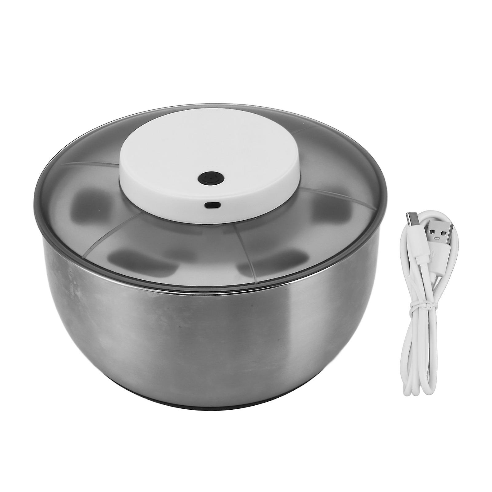 Electric Salad Spinner for Vegetables, Quick and Easy Spinner for Drying Greens, Fruits and Vegetables, Kitchen Utensils for Home