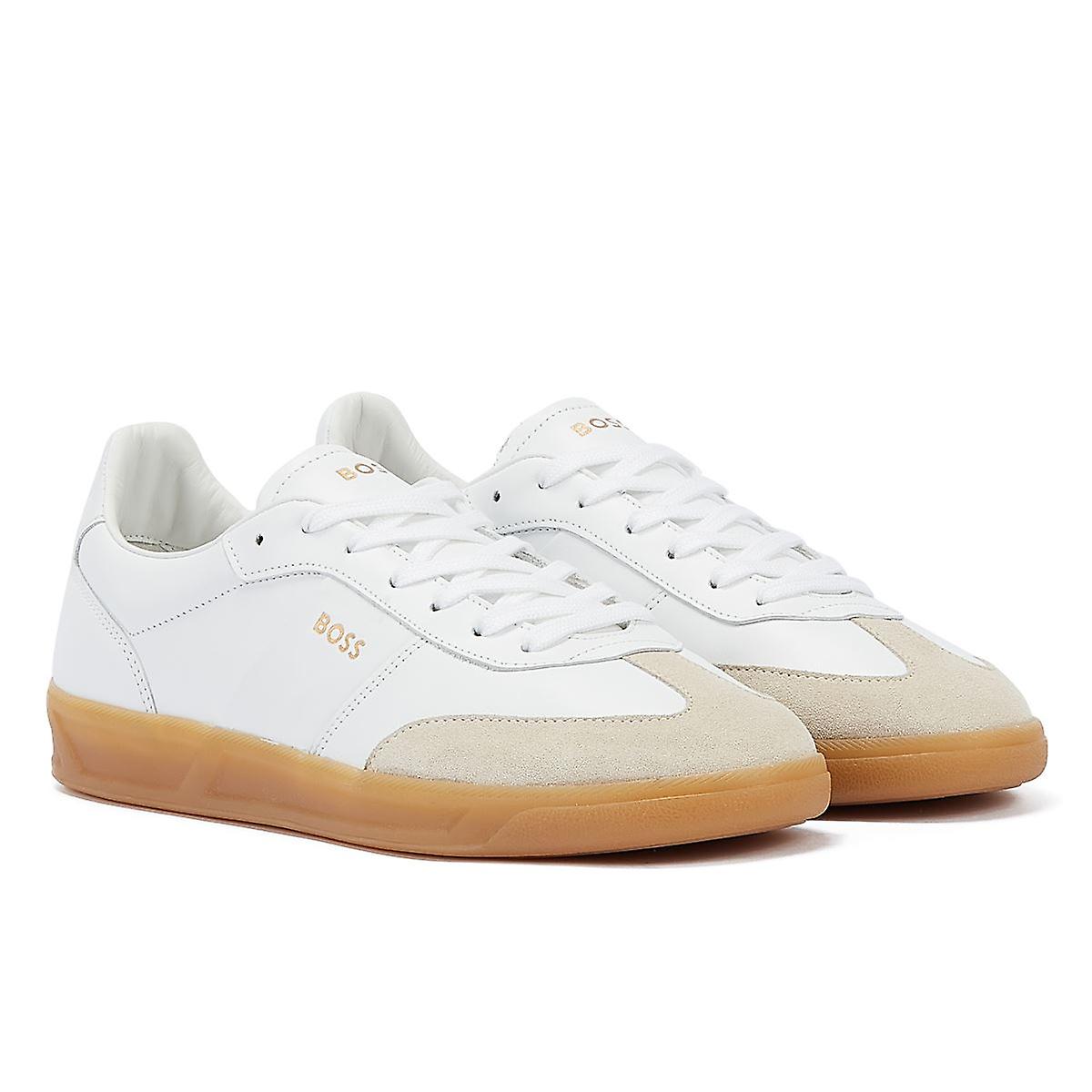 Boss Brandon Tennis Leather Men's White Trainers