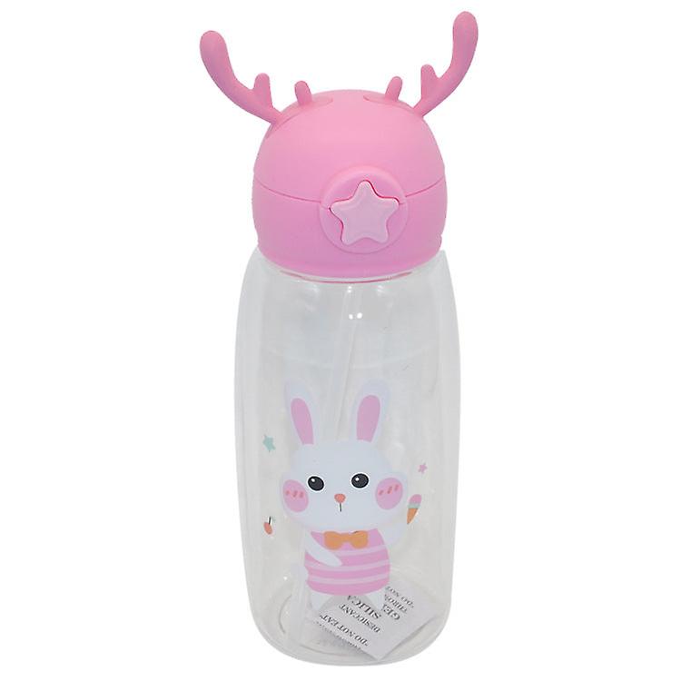 子供のプラスチックストローポータブルPCスポーツ大口径のためのかわいい子供の水飲用ボトル