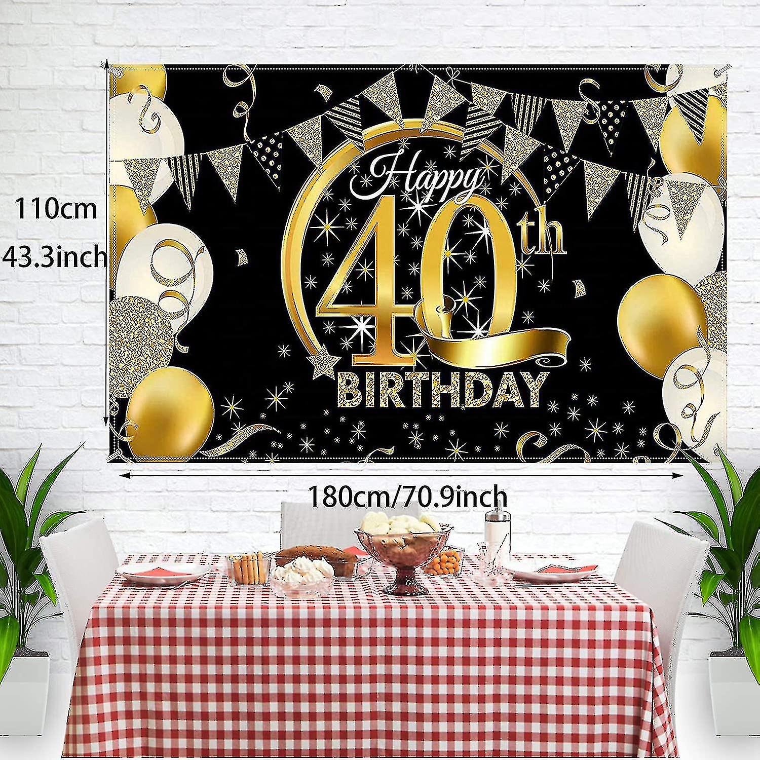 Banner di compleanno, 180 x 110 cm, striscione di buon