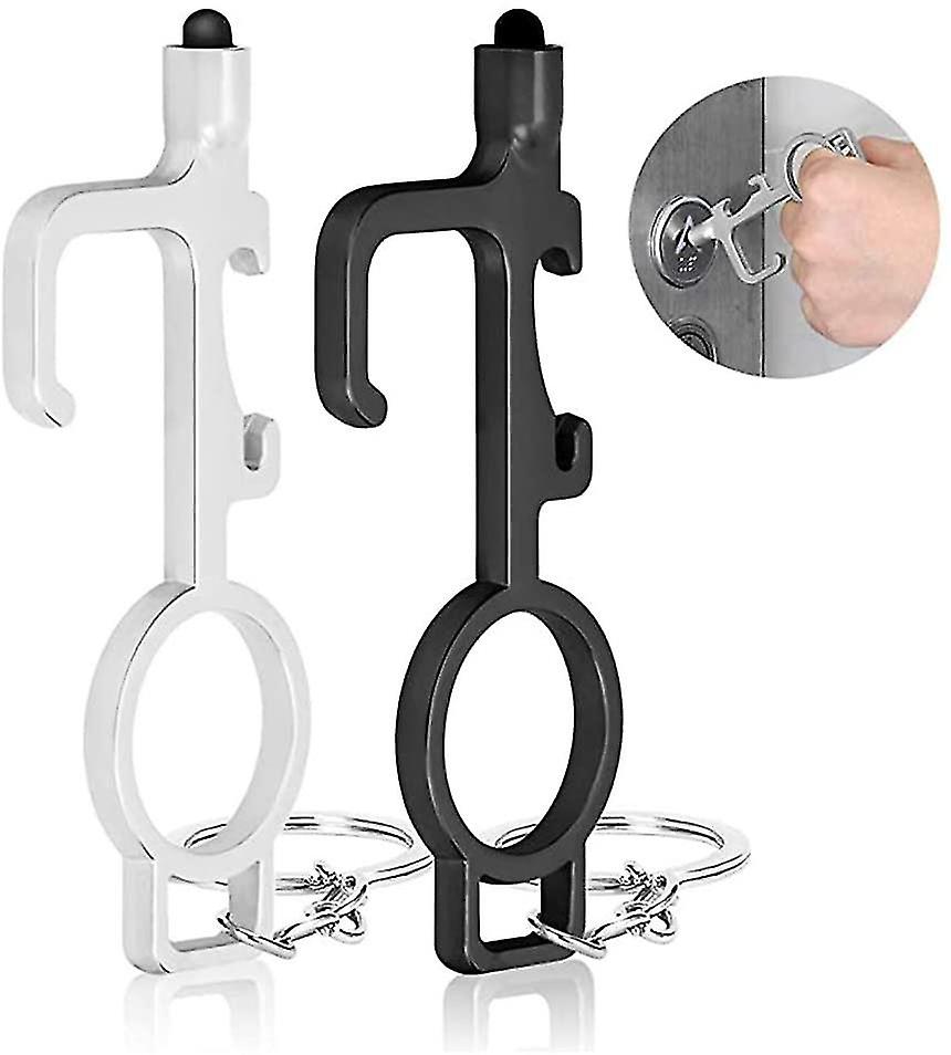 2 Pieces Touchless Door Opener, Safe Non-contact Touch Tools With Stylus Function For Outd