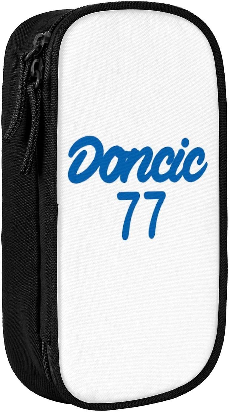 لوكا # 77 Doncic سعة كبيرة قلم رصاص القضية لمكتب كلية تخزين كبيرة عالية السعة حقيبة حامل مربع ماكياج حقيبة للبالغين