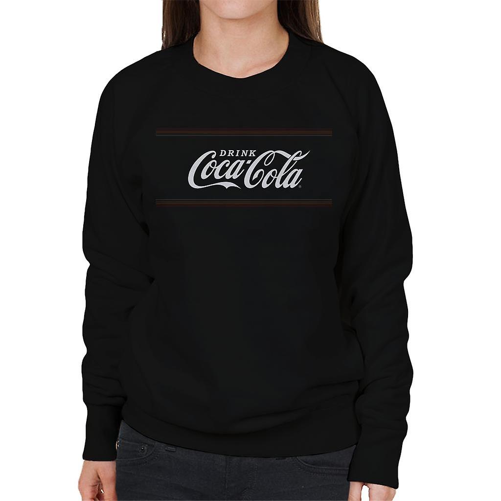 Coca Cola Faded Stripes Logo Women's Sweatshirt