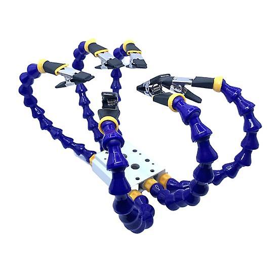 Third Hand Benches Soldering Iron Holder with Flexible Arm 360-degree Rotation Multifunctional Helping Hands Circuit Board Welding Repair Tool