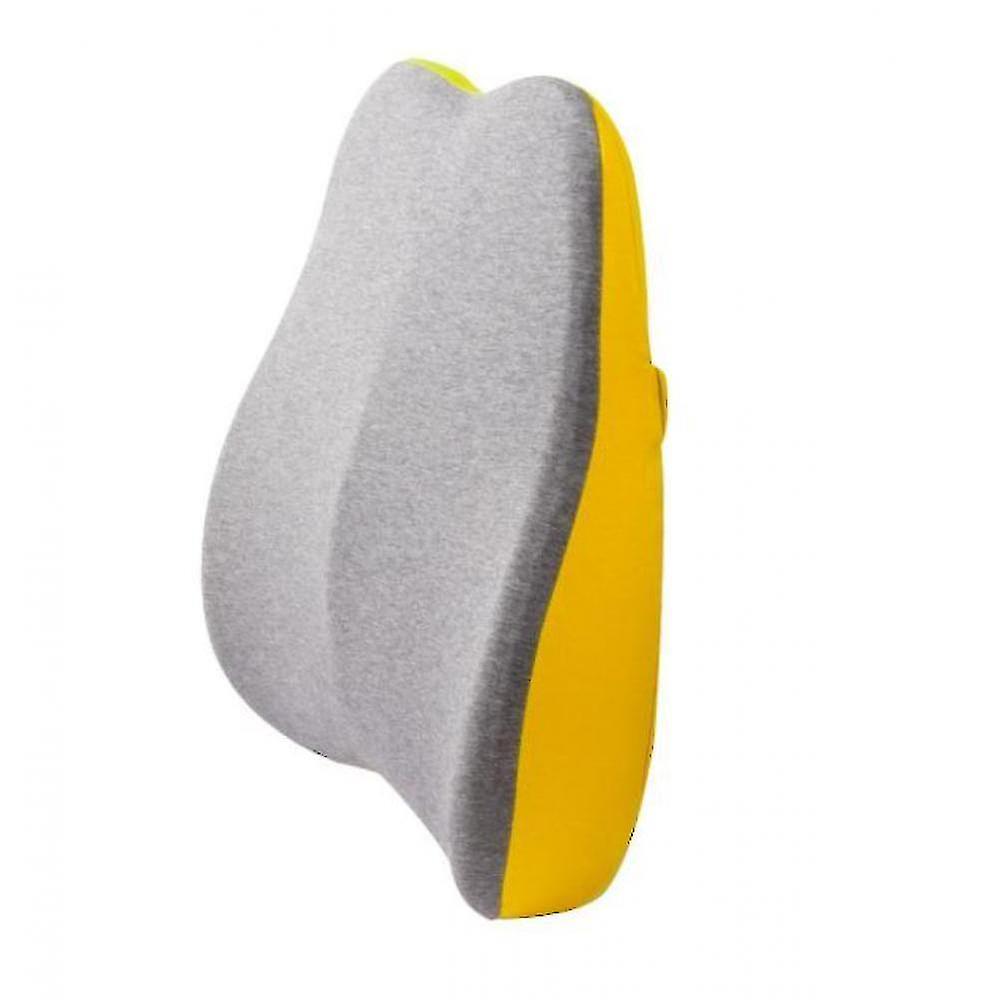 Memory Foam Backrest Office Seat Backrest Pillow(yellow)