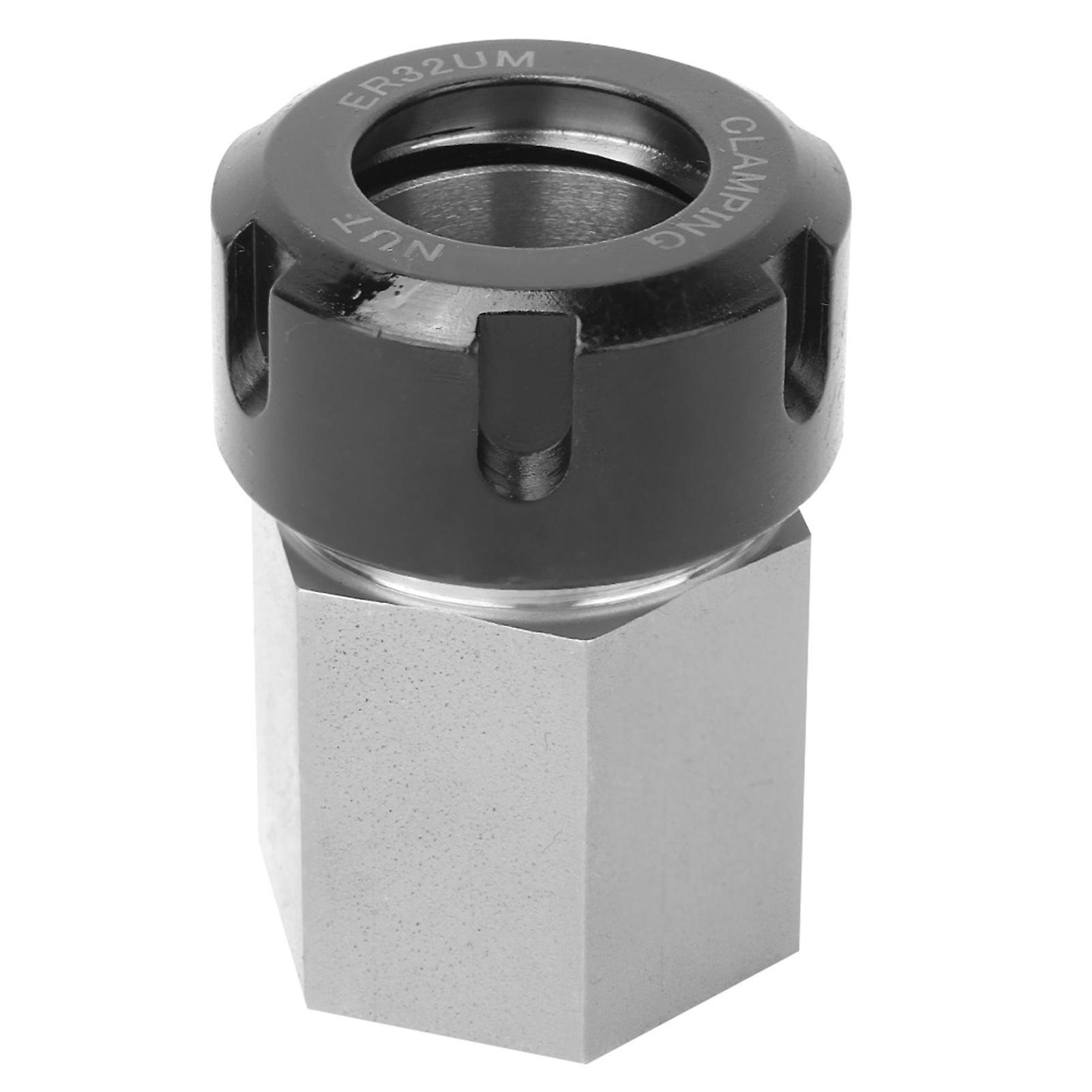 ER32 Collet Block Chuck Collet Holder for Lathe Engraving Machine (Hex)