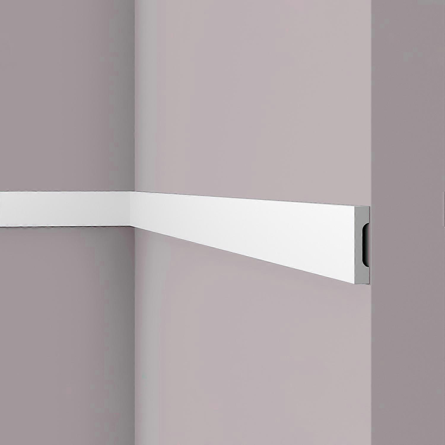 NMC 1 x Panel moulding WD2 WALLSTYL 200 cm x 1,5 cm x 7 cm white Extruded polystyrene (HDPS) pre-primed lightweight, dimensionally stable, shockproof 