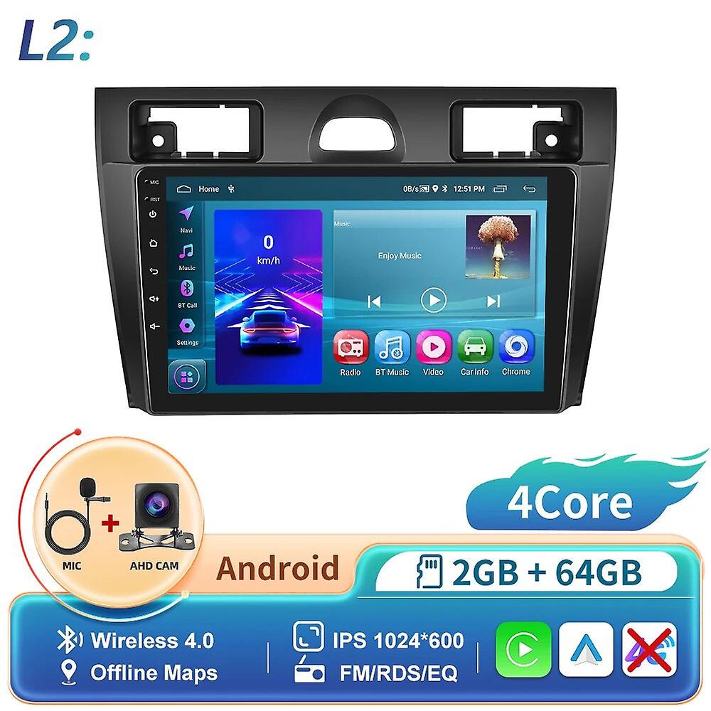 2din Android Autoradio Multimidia Video Player für Ford Fiesta 2006-2011 GPS Navigation Carplay Auto Stereo Headunit
