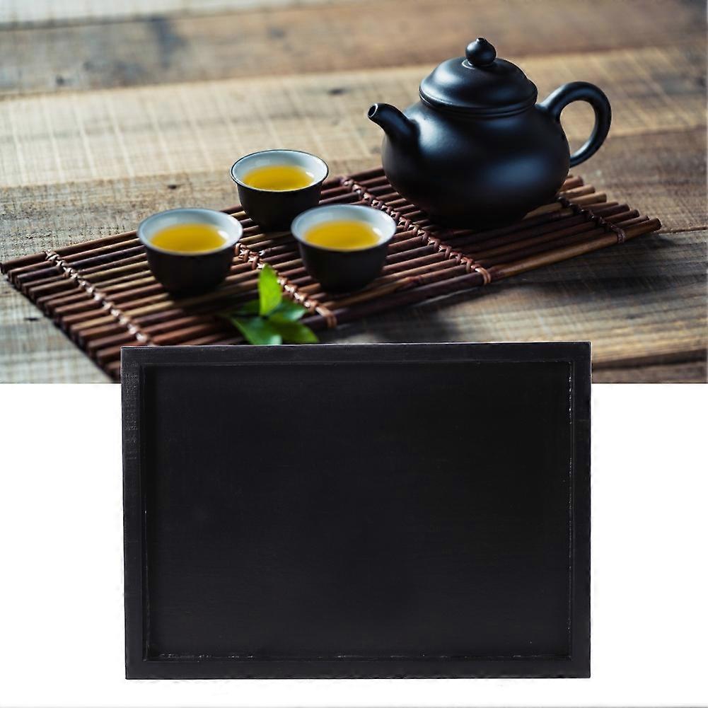 Multi Purpose Rectangular Candlenut Wood Tea Coffee Tray 25x18x2cm