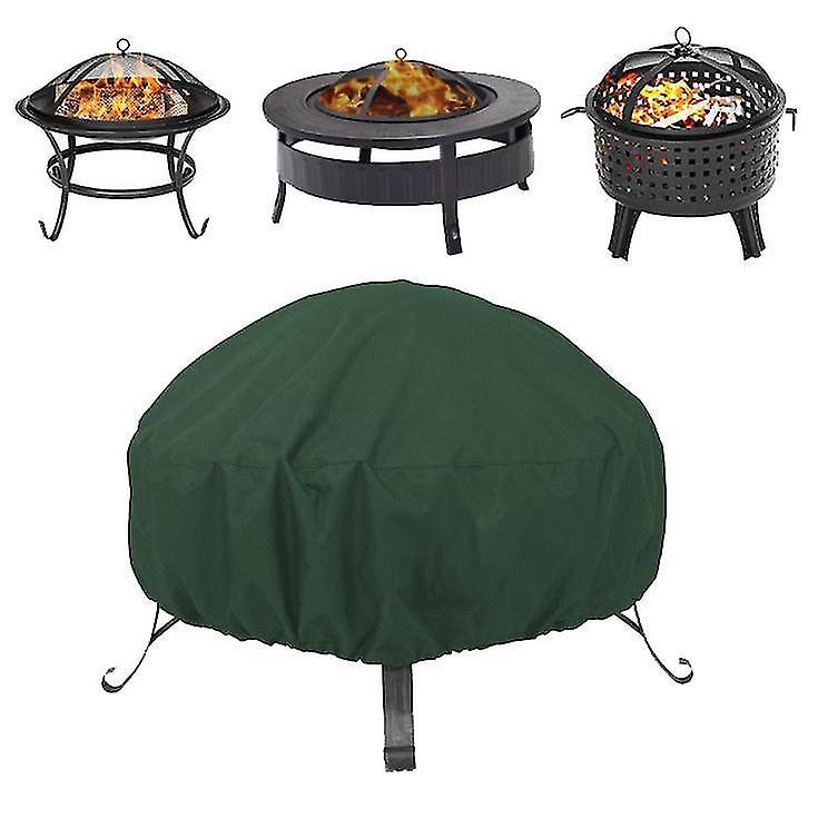 122 * 46cmグリーンラウンドファイヤーピットストーブダストカバー210dオックスフォードクロス屋外防塵および防水カバーX5788