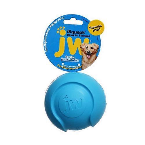 JW Pet iSqueak Bouncing Baseball Rubber Dog Toy, Large - 4" Diameter