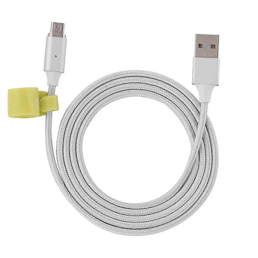 USB Data Cable Magnetic Lightning Micro USB Interface or TypeC Charge Cable 1M Silver (Micro USB)