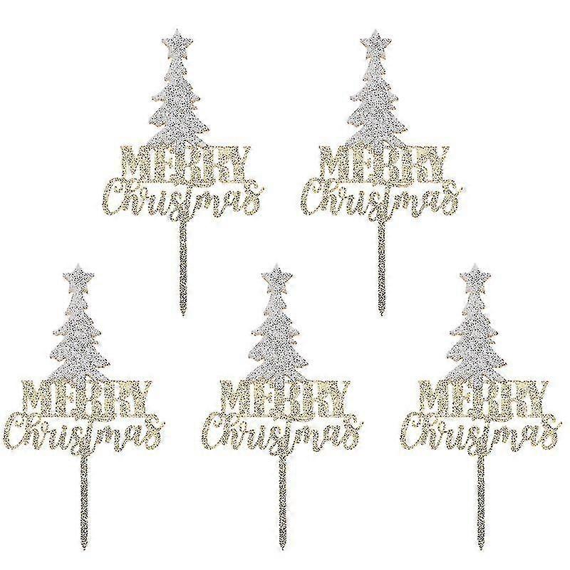 5pcs cake decorations , Christmas Dessert Topper