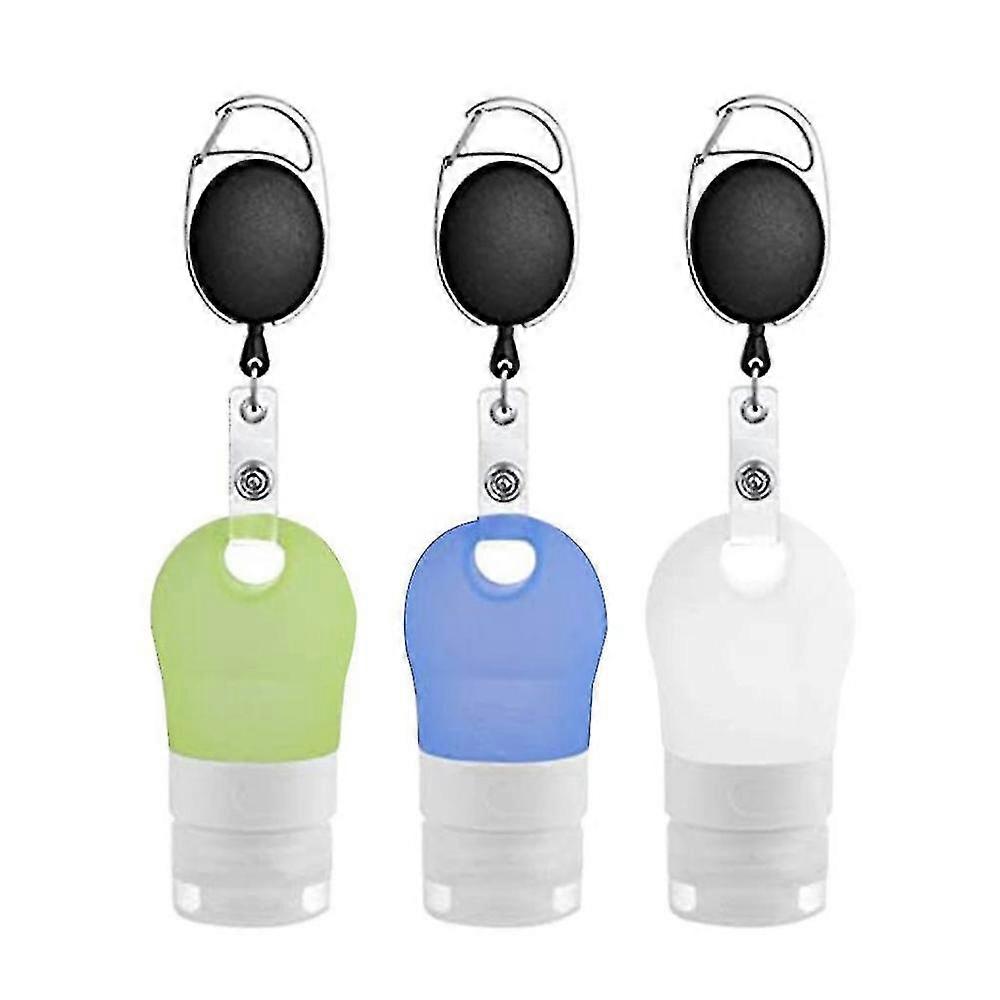 Portable Silicone Travel Bottles Set, Empty Hand Sanitizer Bottles Container-3pcs(38ml)