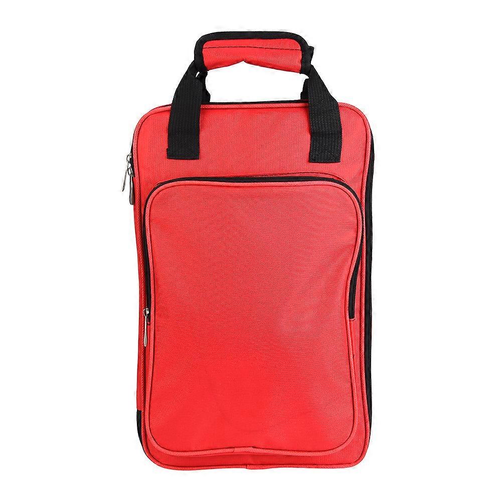Drum Stick Bag Thickened Cotton Multi Function Storage Red Double Strap Bag