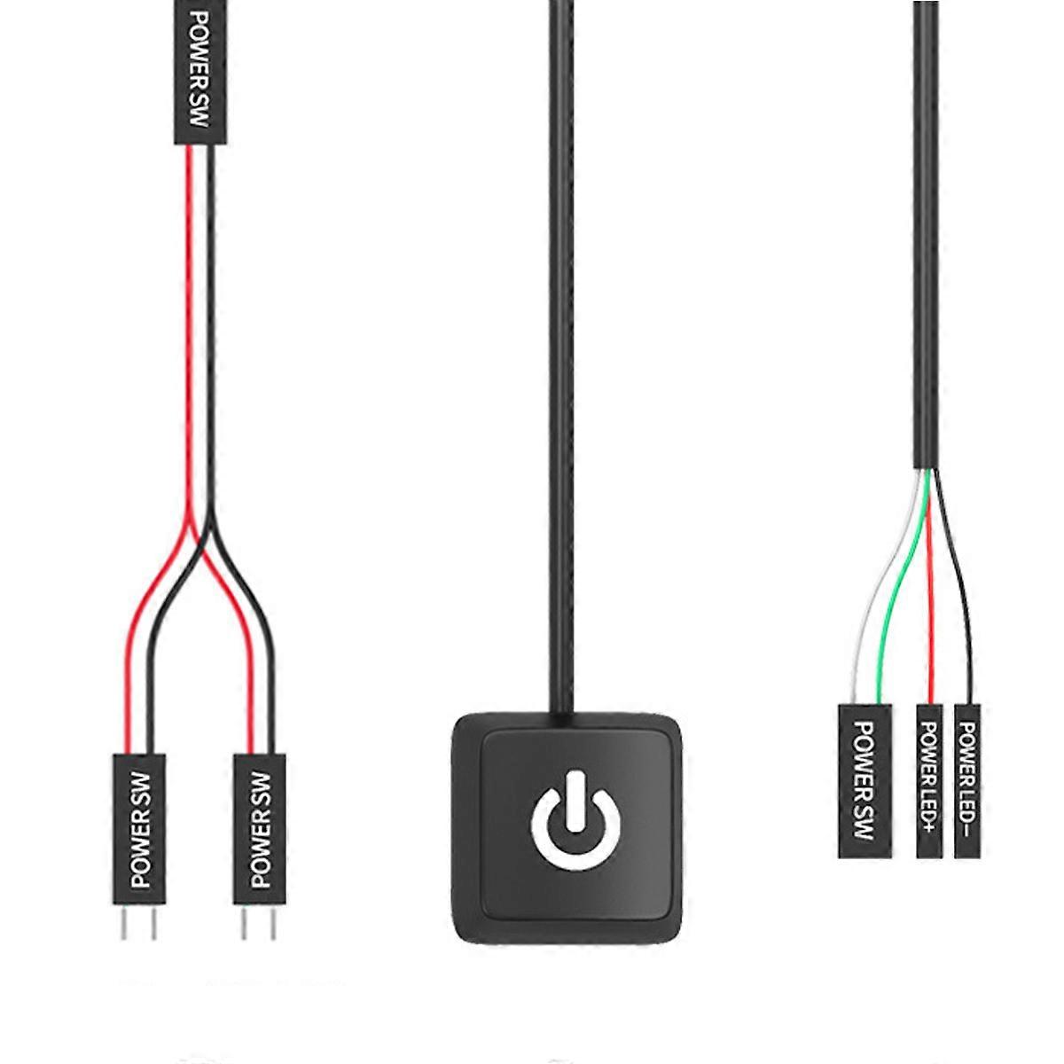 PC Power Button Extension External Flexibility PC Power Switch Power Supply Control Adapter Cable Computer Host Button