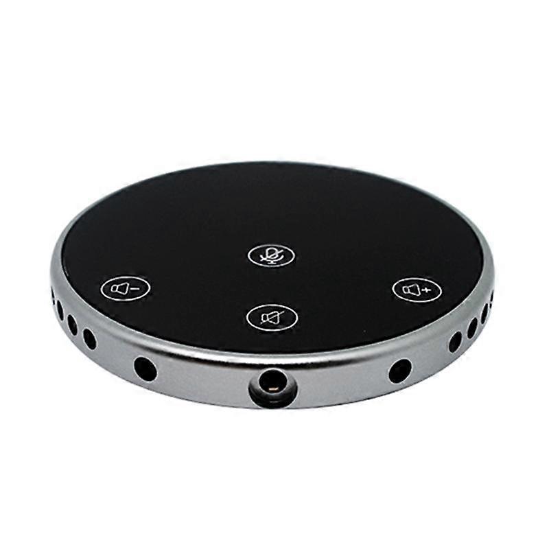 Conference Speaker Microphone USB Mic Desktop Omnidirectional Voice Pickup Touch Keys with 3.5mm Audio Jack for Call PC