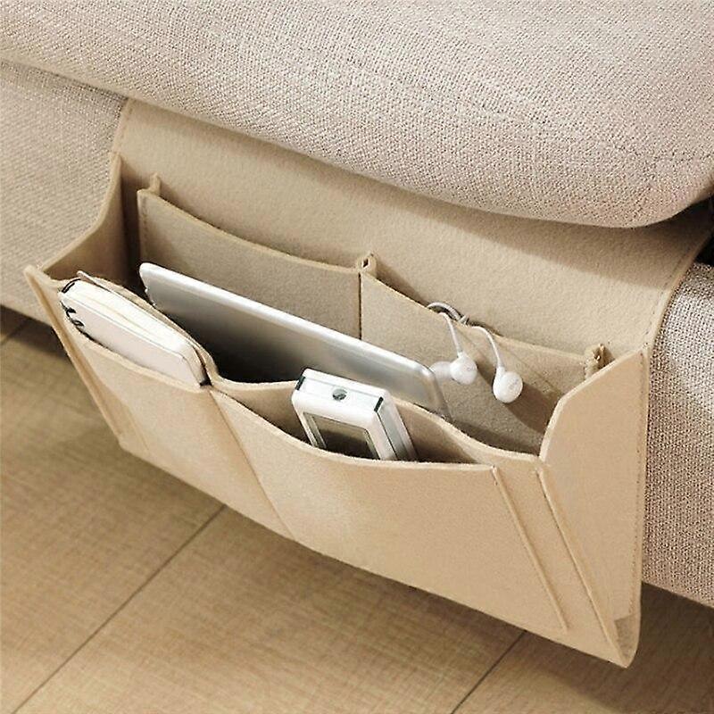 Barsinfi pol Felt Bedside Storage Organizer المضادة للانزلاق حقيبة السرير سرير أريكة جانبية الحقيبة المعلقة أريكة تخزين سرير حامل جيوب للأريكة