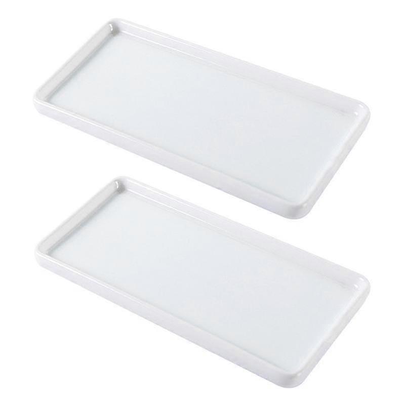 porcelain trays bathroom storage rectangle trays|storage 2pcs/1set
