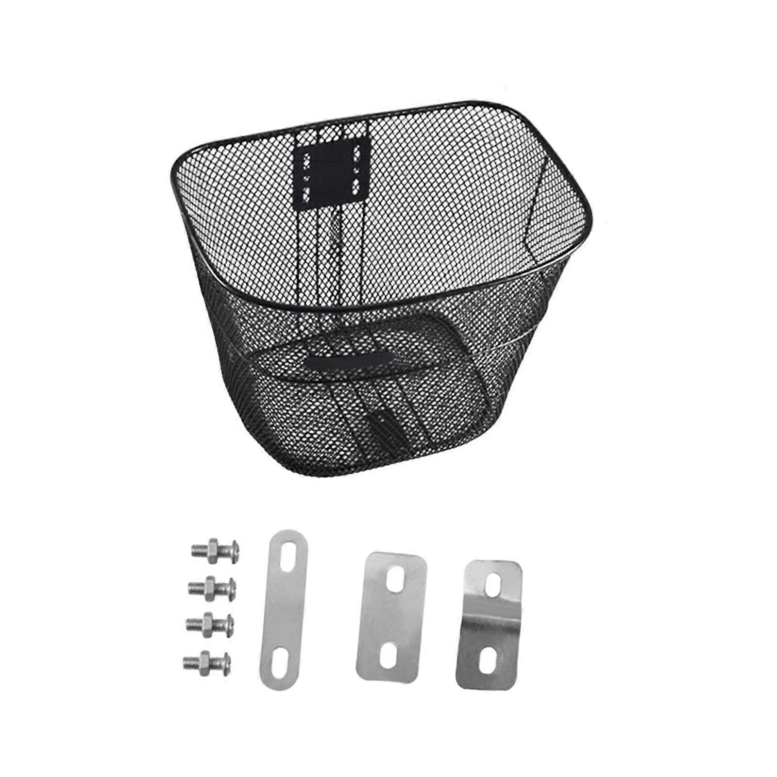 Bicycle Basket Portable Front Handlebar Basket for Commuting Hiking Shopping 34x26x25 cm