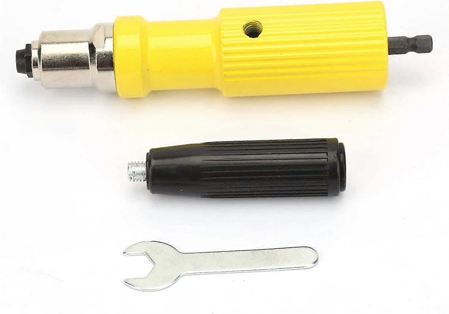 Electric Riveter Nut Gun Adapter Drill Adapter Cordless Riveting Tool Insert Nuts Connector Head